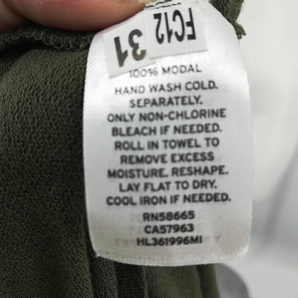 Hinge Sheer Green Ruffle Top Size S - Picture 2 of 13